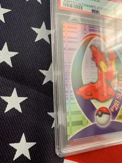 PSA Pokemon Topps Card, 2001, SLUGMA, JOHTO LG. CHAMPS. STICKERS #16 - Image 4
