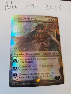 Miku, Divine Diva - Elspeth Tirel (Rainbow Foil) Secret Lair Drop Foil NM - Image 1