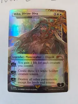 Miku, Divine Diva - Elspeth Tirel (Rainbow Foil) Secret Lair Drop Foil NM - Image 3