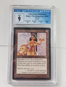 MTG Lion's Eye Diamond English MI Mirage CGC 9 MINT - Image 1
