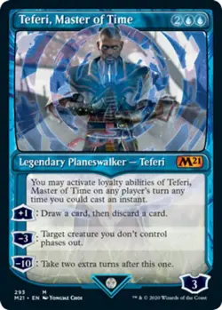 1x Teferi, Master of Time (293) - Showcase NM-Mint, English Core Set 2021 MTG Ma - Image 1