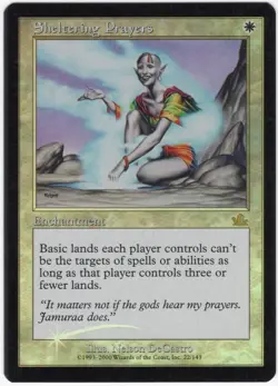 Sheltering Prayers 2000 Prophecy FOIL White Rare Enchantment MTG NM AZ1 - Image 1