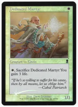 Dedicated Martyr 2001 Odyssey FOIL White Common Creature MTG NM AZ1 - Image 1