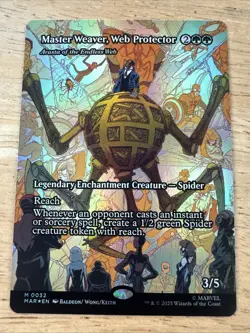 1x Master Weaver, Web Protector Borderless Foil (Marvel Eternal Legal) M0032 - Image 1