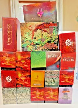 **19** MTG Magic: The Gathering Empty Bundle Boxes (LOTR, AWBO, Beatdown, misc.) - Image 1