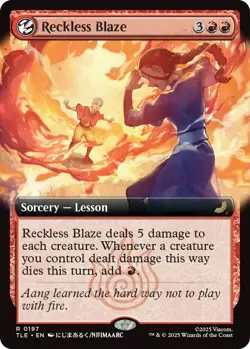x1 Reckless Blaze - Extended Art R MTG Avatar: The Last Airbender: Eternal M/NM, - Image 1