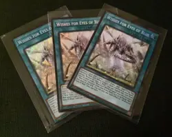 3X WISHES FOR EYES OF BLUE SDWD-EN042 SECRET RARE NM-/LP+ YUGIOH TCG PLAYSET - Image 1