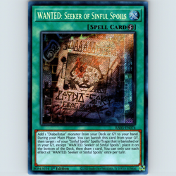 Yugioh WANTED: Seeker of Sinful Spoils RA03-EN074 1st Edition Secret Rare - NM - Image 1