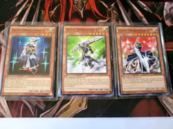 YUGIOH SILENT SWORDSMAN LV3 + LV5 + LV7 DPRP COMMON 1ST ED NM - Image 1