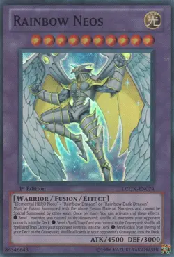 Yugioh! LP Rainbow Neos - LCGX-EN074 - Super Rare - Unlimited Edition Lightly Pl - Image 1