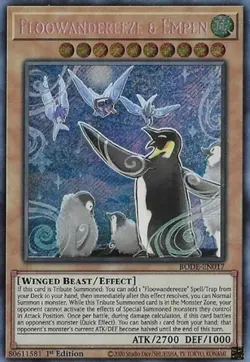 Yugioh! LP Floowandereeze & EmpenU - BODE-EN017 - Secret Rare - 1st Edition Ligh - Image 1