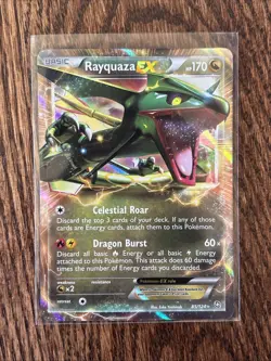 Pokemon TCG Rayquaza EX Holo Rare Card 85/124 Exalted Dragons Series - Image 1