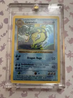1999 Pokemon GYARADOS Base Set SHADOWLESS Edition HOLO Foil Rare Card #06/102 NM - Image 1