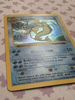 1999 Pokemon GYARADOS Base Set SHADOWLESS Edition HOLO Foil Rare Card #06/102 NM - Image 5