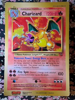 Charizard Jumbo Base Set Corocoro comic 4/102 Japanese Pokemon Card [Excellent+] - Image 1
