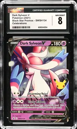 CGC 8 NM MINT Dark Sylveon V SWSH134 Sword & Shield Black Star Promo Cards Holo - Image 1