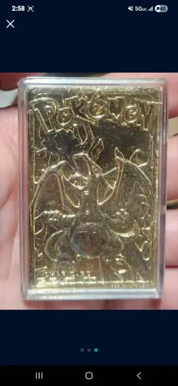 1999 Burger King Pokemon Charizard Nintendo 23K Gold Plated Trading Card - Image 1