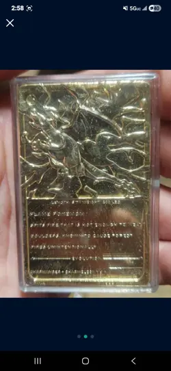 1999 Burger King Pokemon Charizard Nintendo 23K Gold Plated Trading Card - Image 2