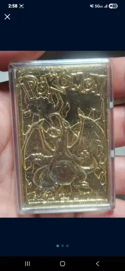 1999 Burger King Pokemon Charizard Nintendo 23K Gold Plated Trading Card - Image 3