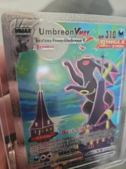 Umbreon Vmax Silver Foil Fan Art Textured Collector Card 215/203 - Image 4