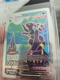 Umbreon Vmax Silver Foil Fan Art Textured Collector Card 215/203 - Image 5