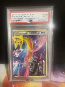 Triumphant Darkrai & Cresselia Legend Holo Card 100/102 Bottom PSA 9 - Image 1