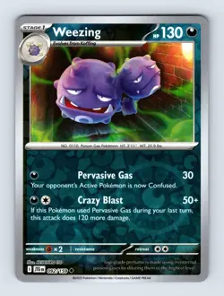 Weezing SV09: Journey Together Uncommon Reverse Holo 092/159 Pokemon Cards - Image 1