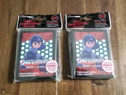 RARE Ultra Pro Mega Man Card Sleeves 50-Count Standard Size 2014 Lot of 2 - Image 1