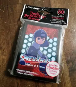 RARE Ultra Pro Mega Man Card Sleeves 50-Count Standard Size 2014 Lot of 2 - Image 2