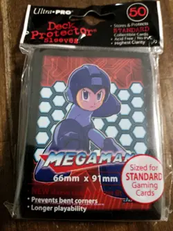 RARE Ultra Pro Mega Man Card Sleeves 50-Count Standard Size 2014 Lot of 2 - Image 5