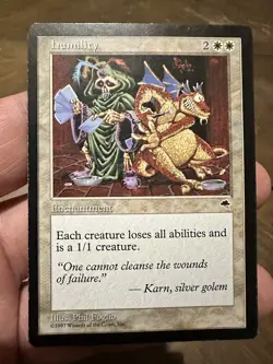 Humility Magic The Gathering MTG Tempest Card : Light Play - Image 1