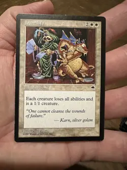 Humility Magic The Gathering MTG Tempest Card : Light Play - Image 2