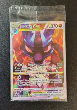 Lucario VSTAR SWSH291 SWSH: Sword & Shield Promo Cards Holo Black Star (SEALED) - Image 1