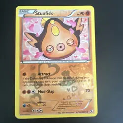 Stunfisk RC12/RC25 B&W Legendary Treasures Uncommon Radiant Holo Pokemon Card HP - Image 1