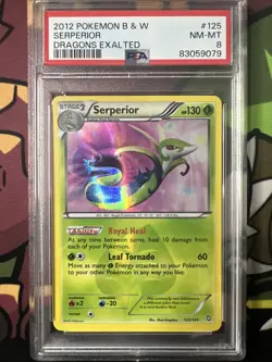 POKEMON DRAGONS EXALTED SERPERIOR #125 SECRET RARE HOLO FOIL CARD PSA 8 NM-MT #* - Image 1