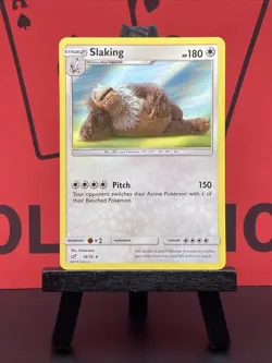 Slaking 18/18 Detective Pikachu Holo Rare Pokemon TCG Card 2019 NM - Image 2