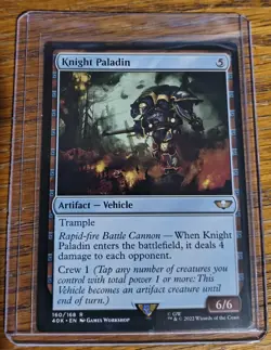 MTG Knight Paladin Warhammer LP X1 Magic The Gathering Rare Commander - Image 1
