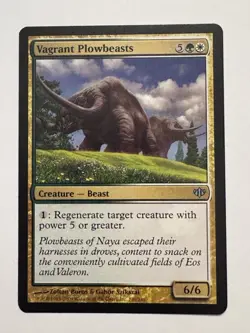 Magic the Gathering MTG Vagrant Plowbeasts (129) Conflux LP - Image 1