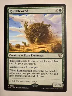 RUMBLEWEED mtg NM-M Commander Outlaws of Thunder Junction Rare - Image 1