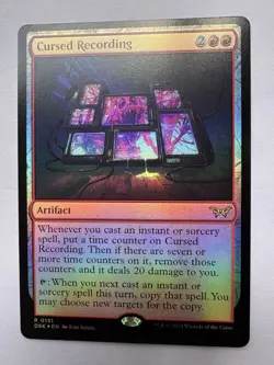 MTG Cursed Recording (296/469) Duskmourn House of Horror LP FOIL - Image 1