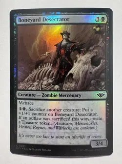 x1 Boneyard Desecrator OTJ MTG 81 FOIL COMMON - Image 1