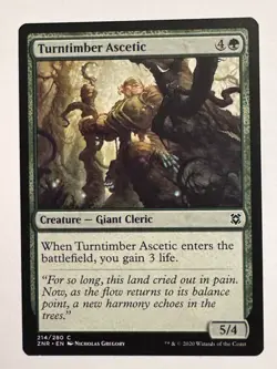 MTG Zendikar Rising Turntimber Ascetic 214/280 Magic the Gathering LP - Image 1