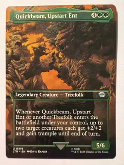 Quickbeam, Upstart Ent (Borderless Alternate Art) [The Lord of the Magic MTG - Image 1