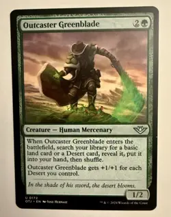 x1 Outcaster Greenblade OTJ MTG 172 UNCOMMON - Image 1