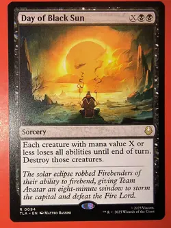 MAGIC, MTG: AVATAR, THE LAST AIRBENDER, RARE, DAY OF BLACK SUN, #0094, NM - Image 1