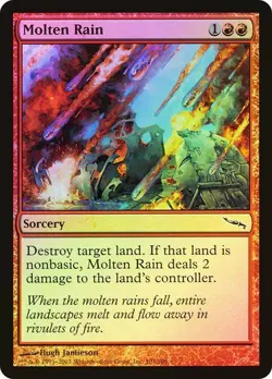 Mirrodin MTG FOIL Molten Rain Magic - Image 1