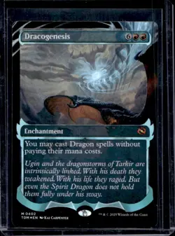 2025 Magic MTG Dragonstorm Dracogenesis Rare Shiny Showcase #/500 - Image 1