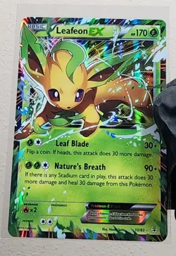 Pokemon Leafeon EX Holo Ultra Rare Card 10/83 XY Generations - Image 1