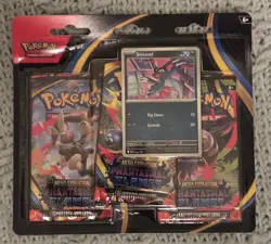 Pokemon TCG: ME - Phantasmal Flames 3-Pack Blister (Sneasel) Factory Sealed - Image 1
