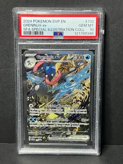 2024 Pokemon SVP EN SFA Special Illustration Coll Greninja EX 132 PSA 10 - Image 1